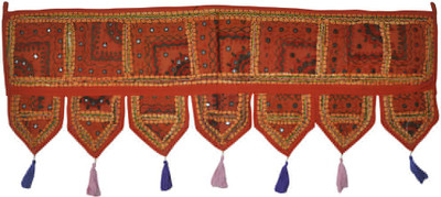 25% OFF on Lal Haveli Ethnic Handmade Mirror Embroidered Door Decoration Door Hanging Toran