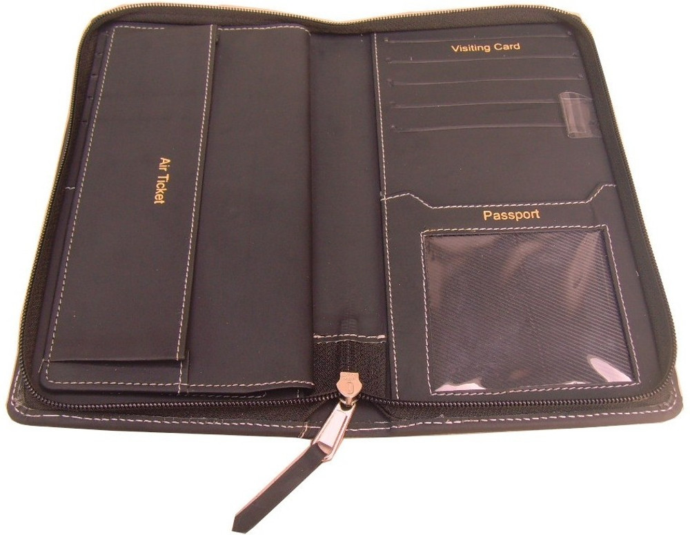Sukeshcraft A23 Passport Holder for 2 passport Black Price in India