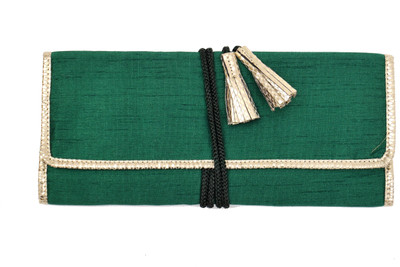 56% OFF on SG Collection Raw Silk Jewelry Green