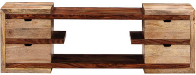 HomeEdge Solid Wood Entertainment Unit (Finish Color - Dual Tone)