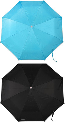 66% OFF on Bizarro Plain Combo-3-Fold Heavy Quality (Set of 2) A Umbrella