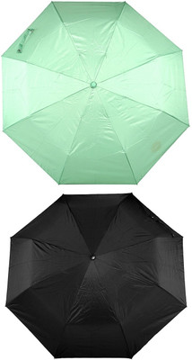51% OFF on Bizarro Plain Combo-3-Fold Set of 2 A Umbrella Green, Black 51% OFF on Bizarro Plain Combo-3-Fold Set of 2 A Umbrella Green, Black
