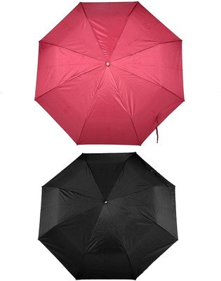 50% OFF on Bizarro Plain Combo-3-Fold Set of 2 Umbrella Orange, Black 50% OFF on Bizarro Plain Combo-3-Fold Set of 2 Umbrella Orange, Black