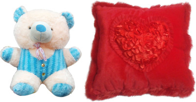 40% OFF on MFT King teddy T0026-2 and Square Cushion P0050 Valentine Gift Set