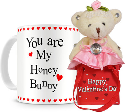 44% OFF on Everyday Gifts My Valentine You Are My Honey Bunny Mug Valentine Gift Set