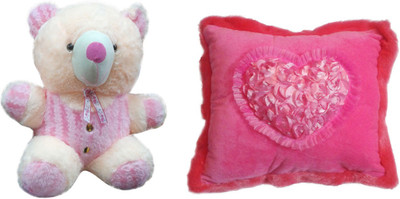 40% OFF on MFT King teddy T0025-2 and Square Cushion P0052 Valentine Gift Set