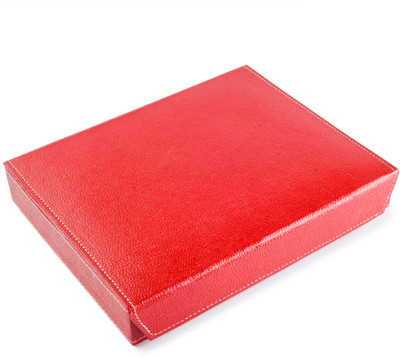 Ecoleatherette 8x10 inch Jewellery Vanity Box Red Ecoleatherette 8x10 inch Jewellery Vanity Box Red
