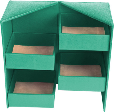 Ecoleatherette Almirah Jewellery Vanity Box Green Ecoleatherette Almirah Jewellery Vanity Box Green
