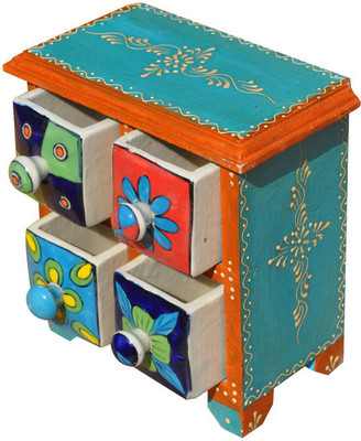 35% OFF on Purpledip Colorful Ceramic Wooden Jewelery Vanity Drawers Multicolor 35% OFF on Purpledip Colorful Ceramic Wooden Jewelery Vanity Drawers Multicolor