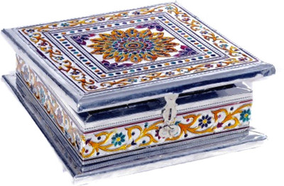 22% OFF on Aapno Rajasthan Lovely White Metal Meenakari Jewellery Vanity Box Multicolor