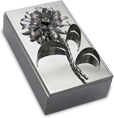 10% OFF on Treta Crystal Flower Box In 925 Silver Makeup and Jewellery Vanity Case Silver 10% OFF on Treta Crystal Flower Box In 925 Silver Makeup and Jewellery Vanity Case Silver