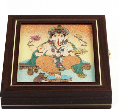 14% OFF on Aapno Rajasthan Lord Ganesh Precious Stone Inlay Work Wooden Gem Jewellery Vanity Box Multicolor 14% OFF on Aapno Rajasthan Lord Ganesh Precious Stone Inlay Work Wooden Gem Jewellery Vanity Box Multicolor