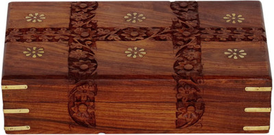48% OFF on Pindia Designer Fancy Wooden Home Decor Wedding Brass Inaly Holder Storage Jewellery Vanity Case Brown, Gold 48% OFF on Pindia Designer Fancy Wooden Home Decor Wedding Brass Inaly Holder Storage Jewellery Vanity Case Brown, Gold