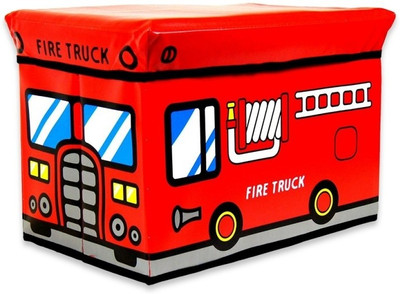 30% OFF on Cool Trends Fire Truck Utensils Vanity Storage Box Red