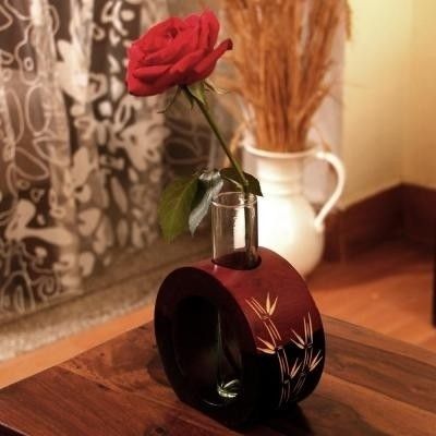 22% OFF on Tokenz Round Small Tube Flower Wooden Vase 22% OFF on Tokenz Round Small Tube Flower Wooden Vase