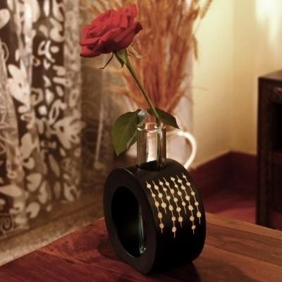 22% OFF on Tokenz Dotted Round Small Tube Flower Wooden Vase 22% OFF on Tokenz Dotted Round Small Tube Flower Wooden Vase