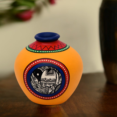 46% OFF on ExclusiveLane Handpainted Madhubani Matki Terracotta Vase 46% OFF on ExclusiveLane Handpainted Madhubani Matki Terracotta Vase