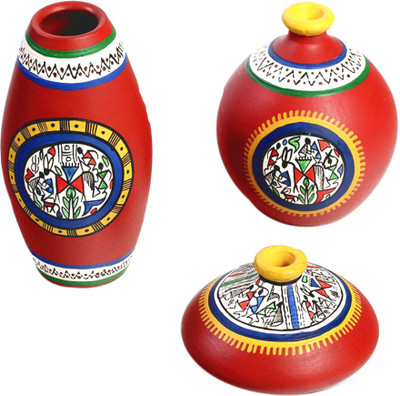40% OFF on Aapno Rajasthan Set With Tribal Art Terracotta Vase 40% OFF on Aapno Rajasthan Set With Tribal Art Terracotta Vase
