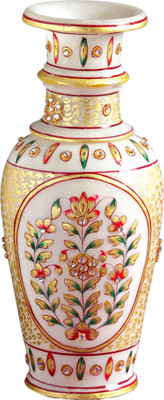 31% OFF on Aapno Rajasthan Floral Painted Marble Stoneware Vase
