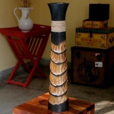 11% OFF on Tokenz Beauty In Carved Flower Wooden Vase 11% OFF on Tokenz Beauty In Carved Flower Wooden Vase