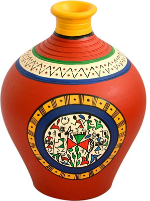 43% OFF on ExclusiveLane Terracotta Handpainted Warli Matki Neck 6 inch Terracotta Vase 43% OFF on ExclusiveLane Terracotta Handpainted Warli Matki Neck 6 inch Terracotta Vase