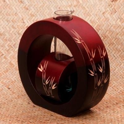 12% OFF on Tokenz Dainty Round Bud Wooden Vase