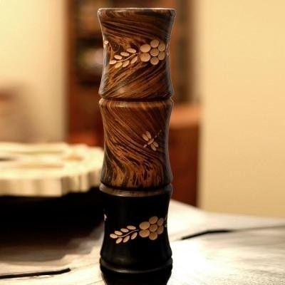 14% OFF on Tokenz Dualtone Shaped Carved Flower Wooden Vase