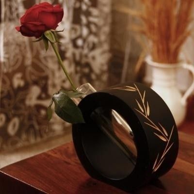 21% OFF on Tokenz Slanting Bud Flower Wooden Vase