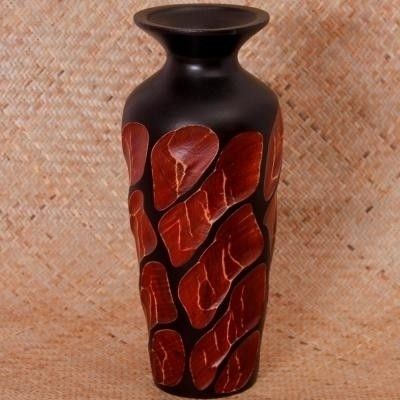 14% OFF on Tokenz Cutout Design Flower Wooden Vase