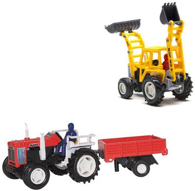 A R ENTERPRISES CENTY VEHICLES COMBO OF TWO- TRACTOR AND BULDOZER (MULTICOLOR)