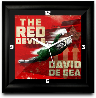 73% OFF on ShopMantra David De Gea Footballer Square Analog Wall Clock Black