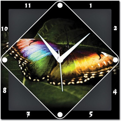 72% OFF on Amore Butterfly 107452 Analog Wall Clock Black