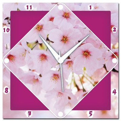 70% OFF on WebPlaza Cherry Blossom Analog Wall Clock Multicolor