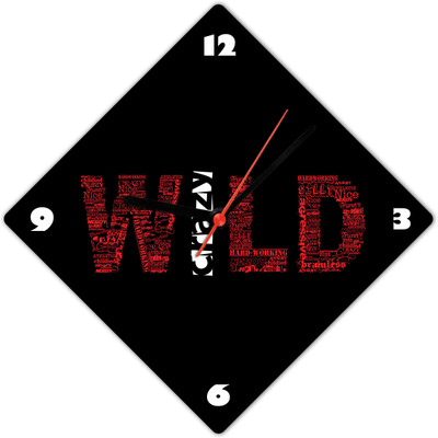 40% OFF on Lovely Collection Wild Crazy Analog Wall Clock Multicolor