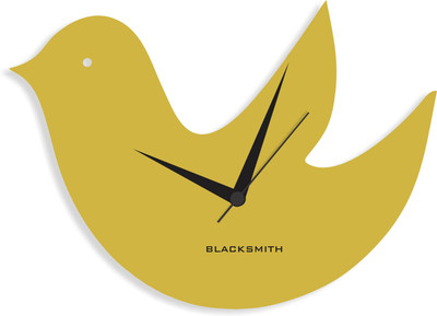 7% OFF on Blacksmith Golden Flying Bird Analog Wall Clock Golden