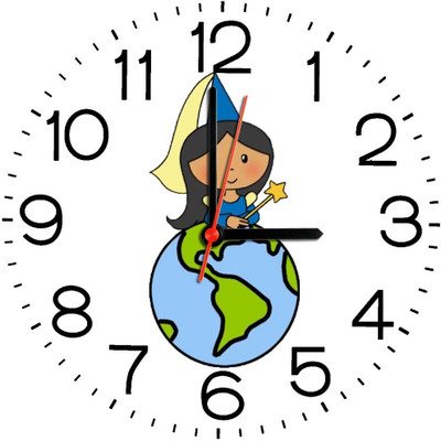 23% OFF on Ellicon B243 Cute Princess On Top Of The World_ Analog Wall Clock White