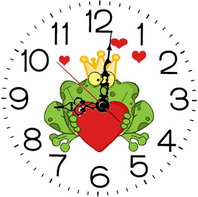 28% OFF on Ellicon 166 Funny Heart Analog Wall Clock White