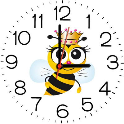 23% OFF on Ellicon B121 Bee Queen Analog Wall Clock White