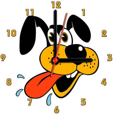 28% OFF on Ellicon 6 Funny Dog Face Analog Wall Clock White 28% OFF on Ellicon 6 Funny Dog Face Analog Wall Clock White