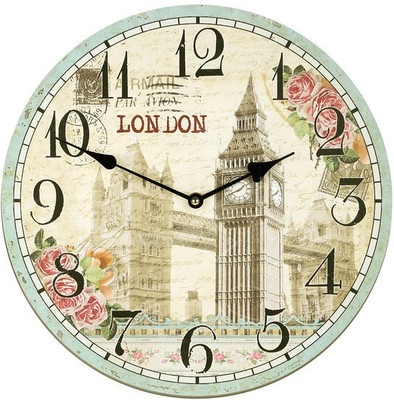 33% OFF on Cosmosgalaxy Clock Tower Printed Round Analog Wall Clock Brown 33% OFF on Cosmosgalaxy Clock Tower Printed Round Analog Wall Clock Brown