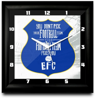 73% OFF on ShopMantra Everton Football Club Quote Square Analog Wall Clock Black