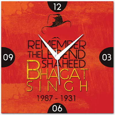 72% OFF on Amore Remember Bhagat Singh Analog Wall Clock Multicolor