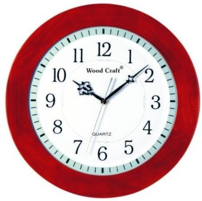 Wood Craft WS-1144 Analog Wall Clock Maroon Wood Craft WS-1144 Analog Wall Clock Maroon