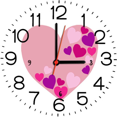 23% OFF on Ellicon B212 Love Hearts Analog Wall Clock White