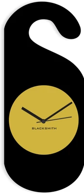 33% OFF on Blacksmith Black Golden Hang On Analog Wall Clock Black