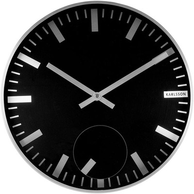Karlsson Moving Index Analog Wall Clock Black Karlsson Moving Index Analog Wall Clock Black