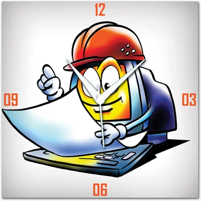 72% OFF on Amore Computer Engineer Cartoon Analog Wall Clock Multicolor 72% OFF on Amore Computer Engineer Cartoon Analog Wall Clock Multicolor