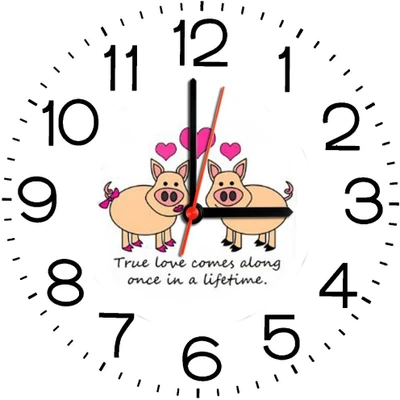 23% OFF on Ellicon B219 True Love Come Along Analog Wall Clock White