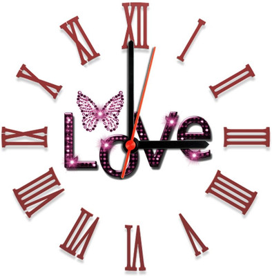 28% OFF on Ellicon 120 Love Butterflie Analog Wall Clock White