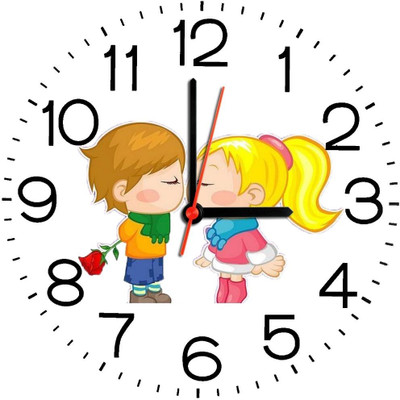 23% OFF on Ellicon B297 Love You Forever Analog Wall Clock White